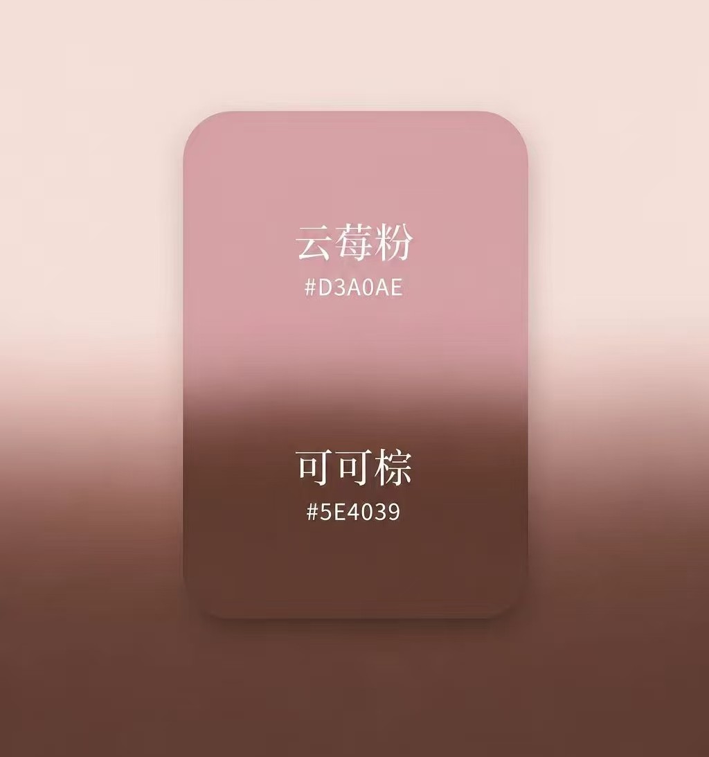 云莓粉与可可棕配色